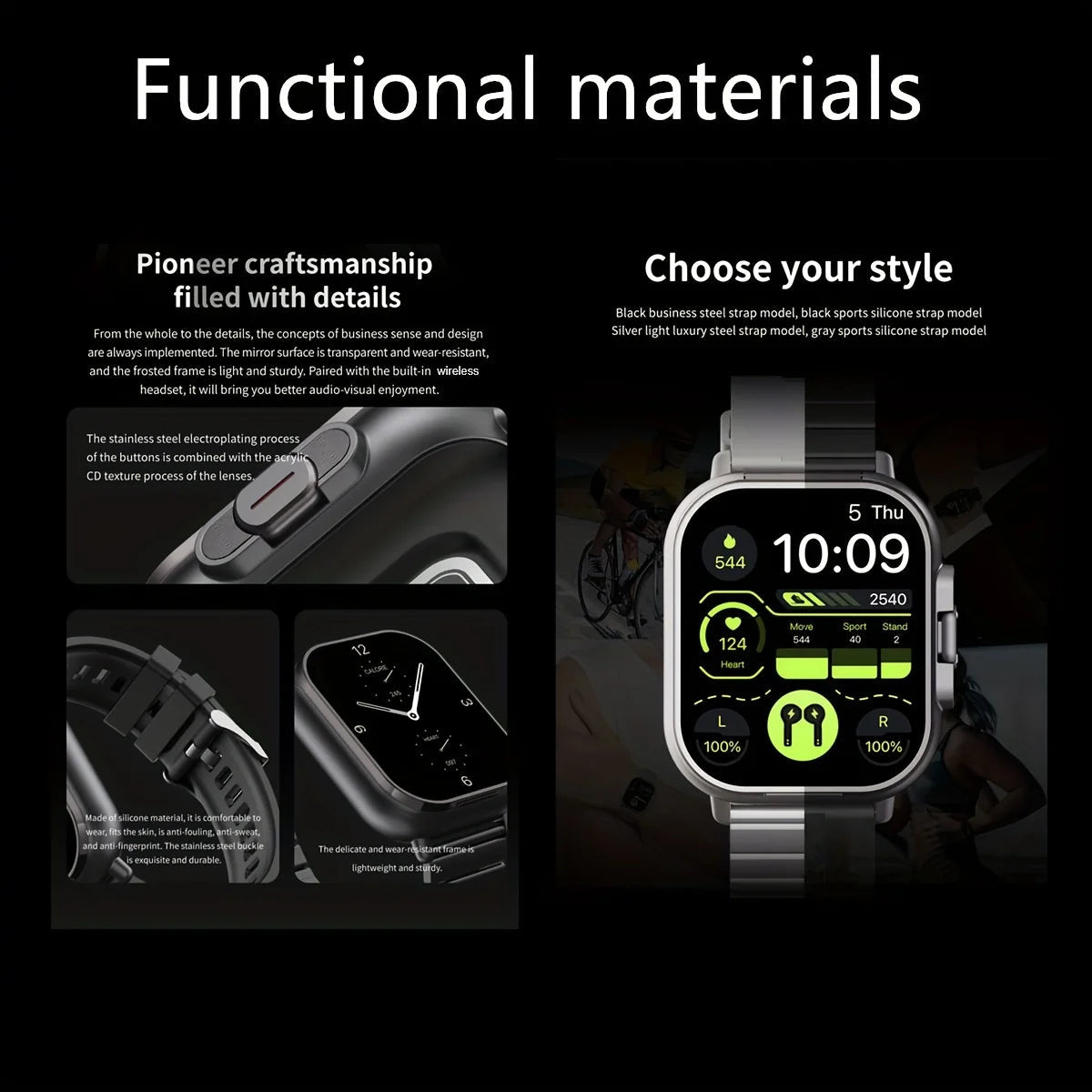 Smartwatch with Wireless Earbuds