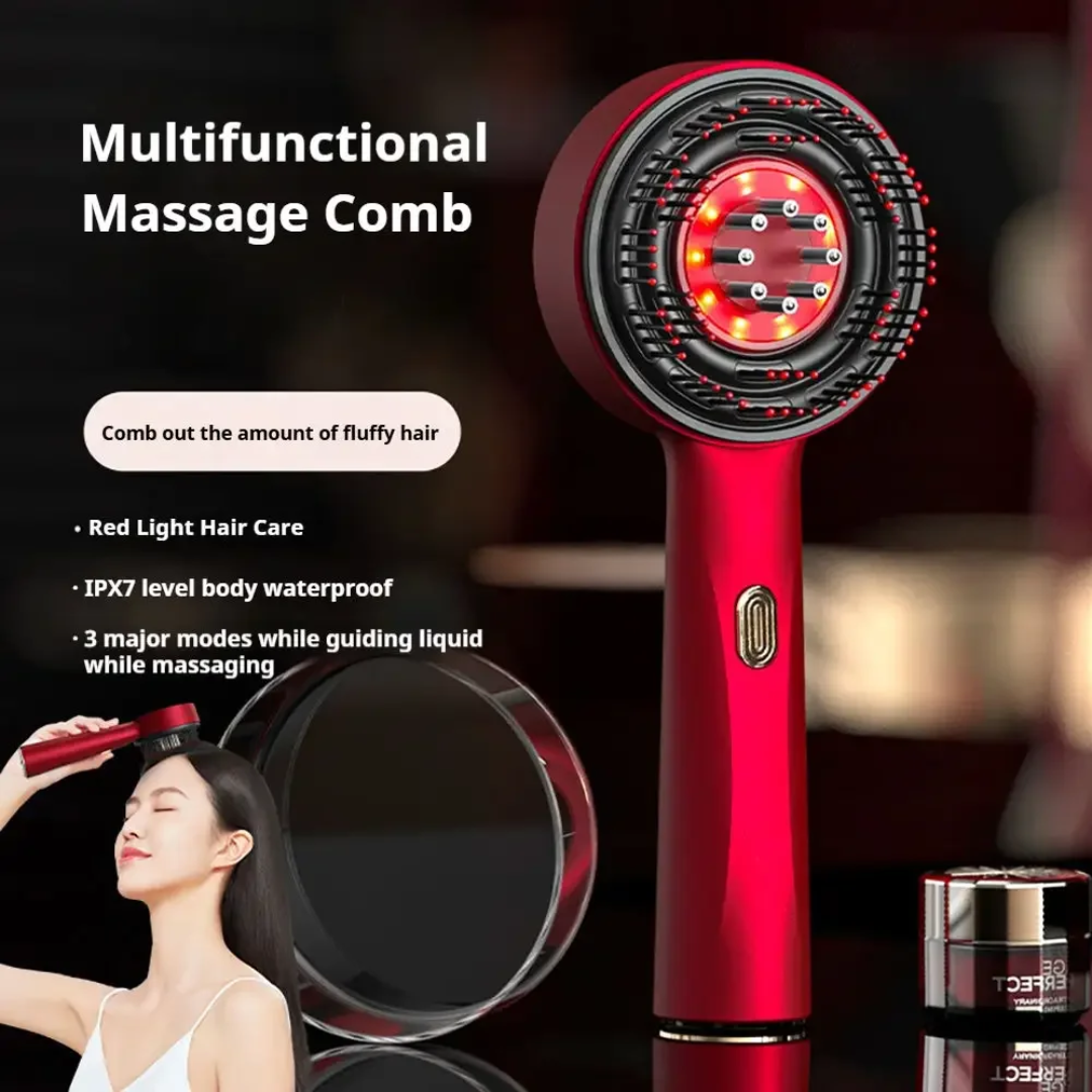 Red Light Scalp Massager Comb – Hair Growth & Relax Therapy Tool for Men & Women