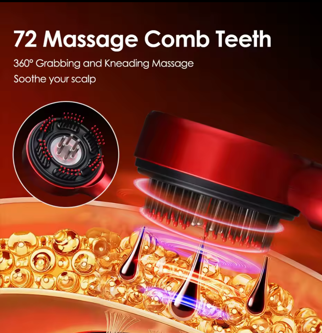 Red Light Scalp Massager Comb – Hair Growth & Relax Therapy Tool for Men & Women